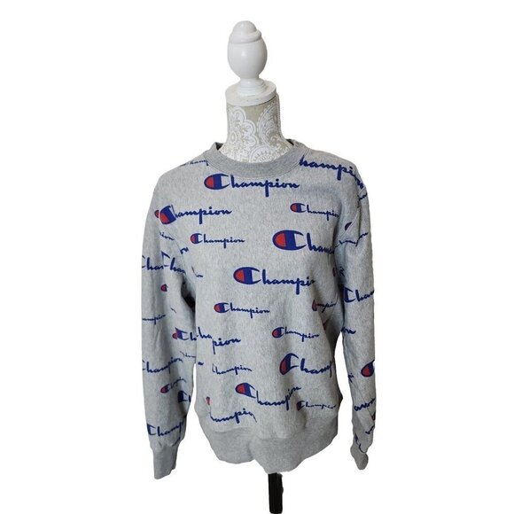 Champion Sweatshirt Reverse Weave Gray Pullover Men's Medium - Picture 1 of 8